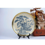  Đĩa Cảnh Men Rạn-Bọc Đồng-Vẽ Cảnh Tô Vũ Chăn Dê 