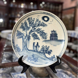  Đĩa Cảnh Men Rạn-Vẽ Cảnh Hồ Gươm 