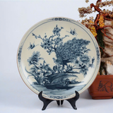  Đĩa Cảnh Men Rạn-Vẽ Cảnh Công Đào 