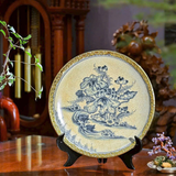  Đĩa Cảnh Men Rạn-Bọc Đồng-Vẽ Cảnh Sen Vịt 