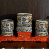  Bát Hương Rồng Sen Men Rạn Đắp Nổi 