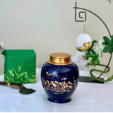  Hộp chè Họa Tiết Vàng Kim Màu Xanh Coban 