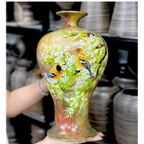  Lọ Dáng Mai Bình Cắm Hoa Họa Tiết Chim Hoa H35 