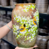  Lọ Cắm Hoa Họa Tiết Chim Hoa H28 