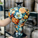  Lọ Dáng Mai Bình  Họa Tiết Hoa Hồng H35 