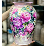  Thạp Cắm Hoa Họa Tiết Hoa Hồng H30 