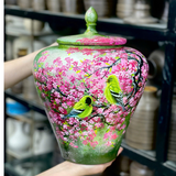  Vò Cắm Hoa Họa Tiết Chim Hoa H39 