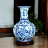  Lọ Tỏi Miệng Loe-Tứ Cảnh Cổ Đồ-Men Lam H50 