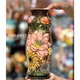  Lọ Cắm Hoa-Vuốt Tay- Họa Tiết Trăm Hoa H39 