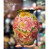  Lọ Cắm Hoa-Vuốt Tay- Họa Tiết Trăm Hoa H31 