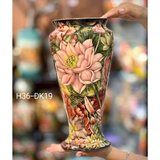  Lọ Cắm Hoa-Vuốt Tay- Họa Tiết Trăm Hoa H36 