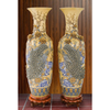  Lọ Lộc Bình Công Danh Phú Qúy Màu Hoàng Thổ Đắp Nổi Vẽ Vàng 
