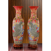  Lọ Lộc Bình Công Danh Phú Qúy Màu Đỏ Đắp Nổi Vẽ Vàng 