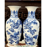  Lọ Lộc Bình Long Lân Khánh Thọ Men Lam H60 