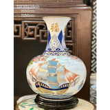  Lọ Dáng Tỏi Vẽ Nhị Cảnh Mã Đáo Thành Công -Thuận Buồm Xuôi gió H50 