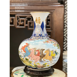  Lọ Dáng Tỏi Vẽ Nhị Cảnh Mã Đáo Thành Công -Thuận Buồm Xuôi gió H50 