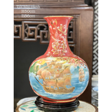  Lọ Dáng Tỏi Vẽ Nhị Công Danh Phú Qúy-Thuận Buồm Xuôi gió H50 