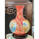  Lọ Dáng Tỏi Vẽ Nhị Công Danh Phú Qúy-Thuận Buồm Xuôi gió H50 