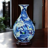  Lọ Tỳ Bà- Lam Ngư Quần Hội Men Lam H60 