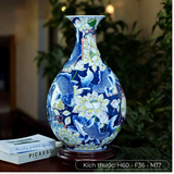  Lọ Tỳ Bà- Lam Ngư Quần Hội Men Lam H60 