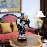  Mai Bình Mã Đáo Thành Công Màu Xanh Coban Đắp Nổi Vẽ Vàng 