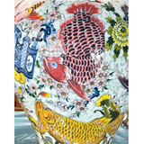  Mai Bình Cá Chép Cuốn Thư Nền Gấm H70 