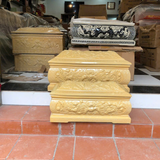  Bộ Quách Tiểu Sứ Hoa Sen Nổi Màu Vàng 