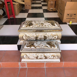  Bộ Quách Tiểu Sứ Hoa Sen Nổi Vẽ Vàng 