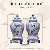  Đôi Chóe Tứ Men Lam Cảnh Dung Tích 40L 