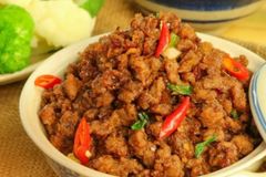 Thịt chưng mắm tép