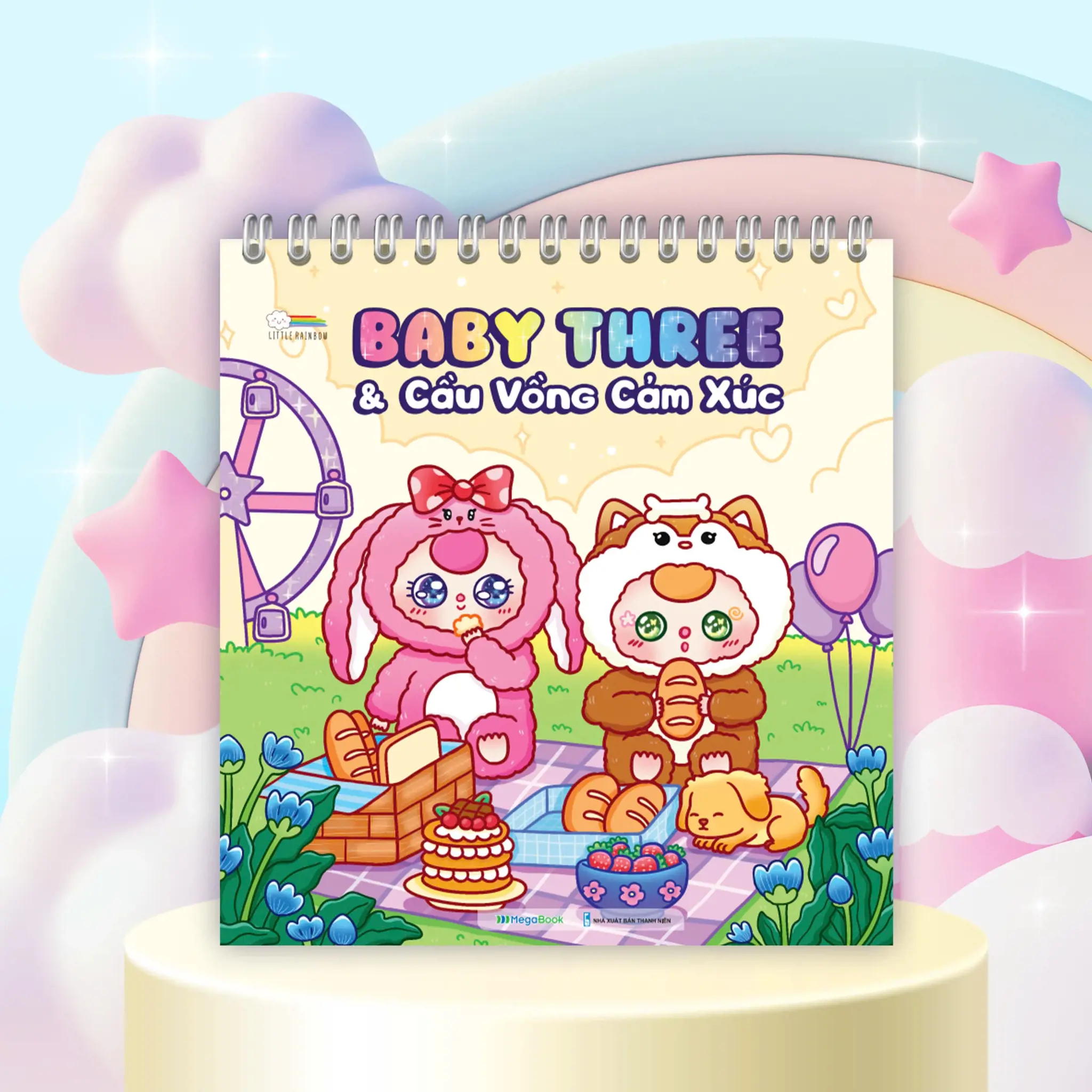 Sách Tô Màu Baby Three Và Cầu Vồng Cảm Xúc