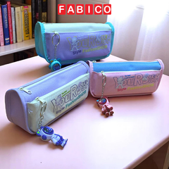 Hộp Bút Học Sinh Vải Canvas Kèm Móc Treo Phi Hành Gia Sức Chứa Lớn Chống Nước Đa Năng