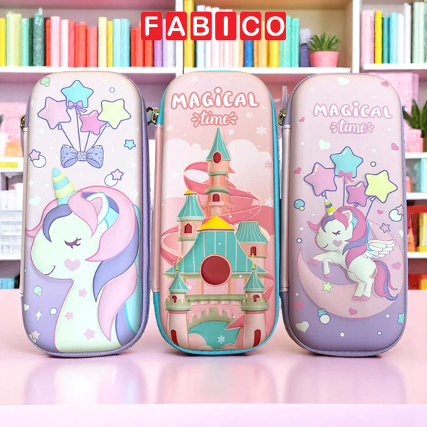 Hộp Bút Nhựa 3d Unicorn Dễ Thương Chống Nước Sức Chứa Lớn