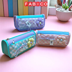 Hộp Bút Học Sinh Vải Họa Tiết Hoa Dễ Thương Sức Chứa Lớn Chống Nước, Đa Năng Nhiều Màu