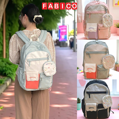 Balo Đi Học Nữ Binbes Phong Cách Nhật Nhẹ, Chống Gù, Màu Pastel, Đựng Laptop, Đi Làm Và Du Lịch