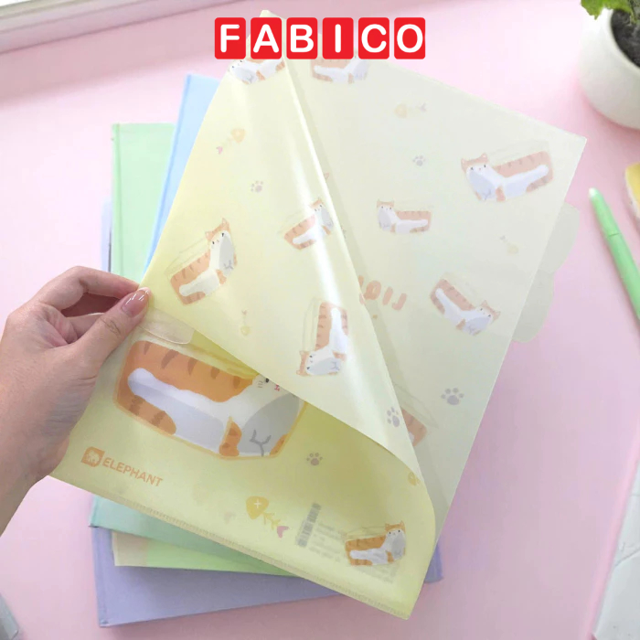 Bìa Lá 3 Ngăn Elephant - Bìa Lưu Trữ Tài Liệu Liquid Cat Tiện Lợi