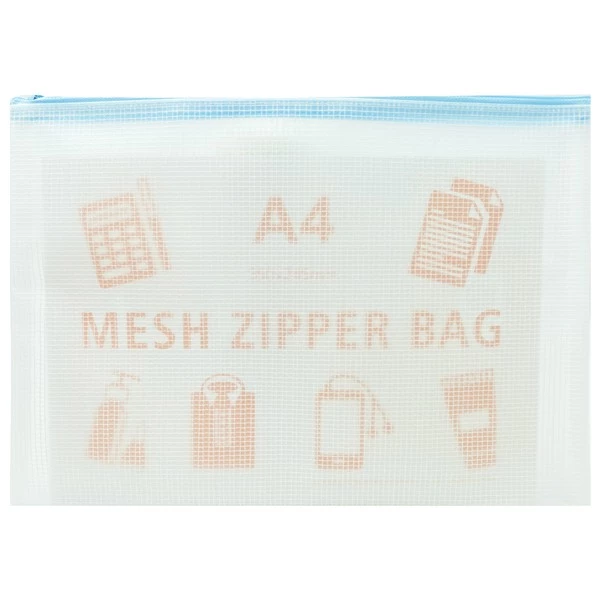 Bìa khóa zip dạng lưới A4 A5 A6 đựng tài liệu vật dụng nhỏ Kinary