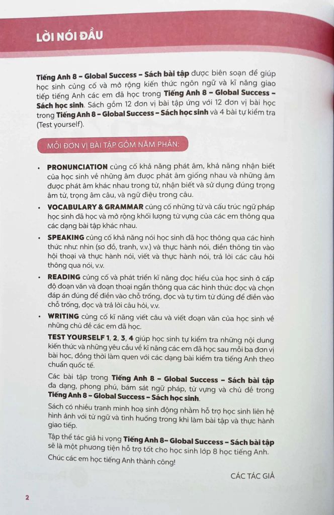 Bộ Global Success - Tiếng Anh 8 - Sách Bài Tập (2023)