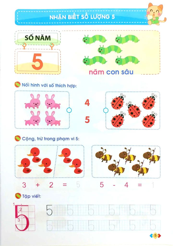 Mai Em Vào Lớp 1 - Vở Bé Làm Quen Với Toán (5-6 Tuổi) (Tái Bản 2024)