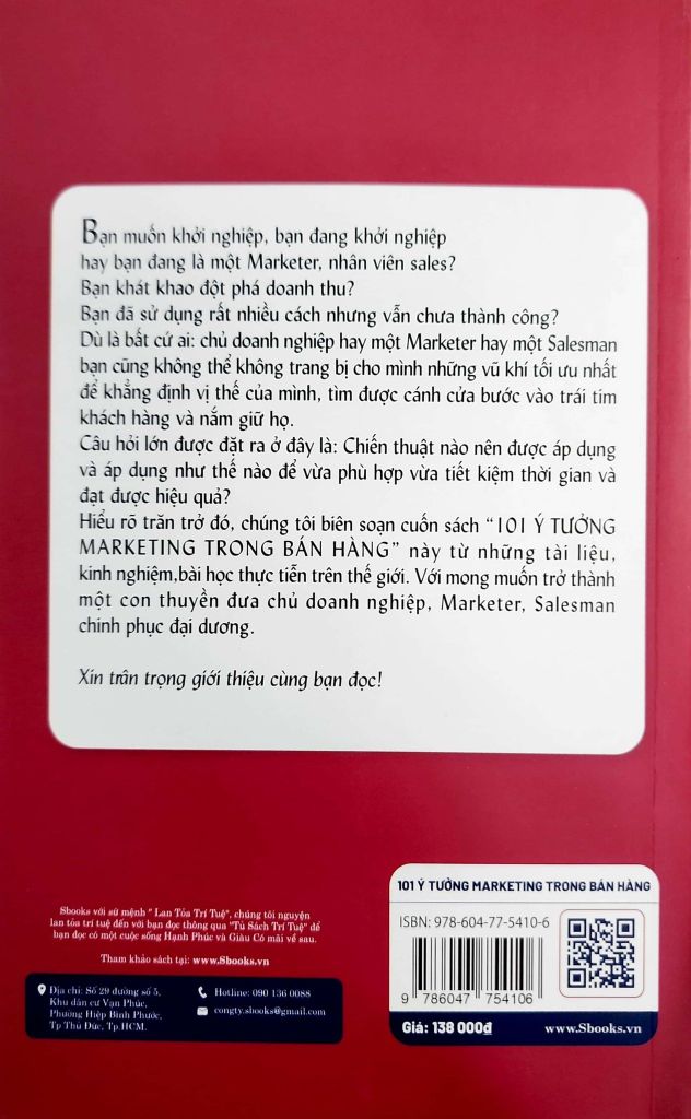 101 Ý Tưởng Marketing Trong Bán Hàng