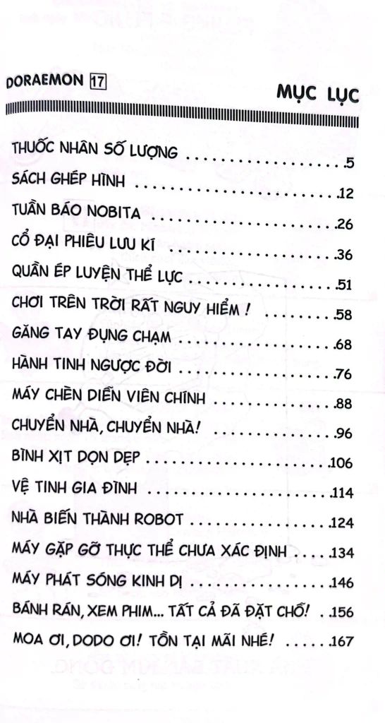 Bộ Doraemon - Chú Mèo Máy Đến Từ Tương Lai - Tập 17 (Tái Bản 2023)
