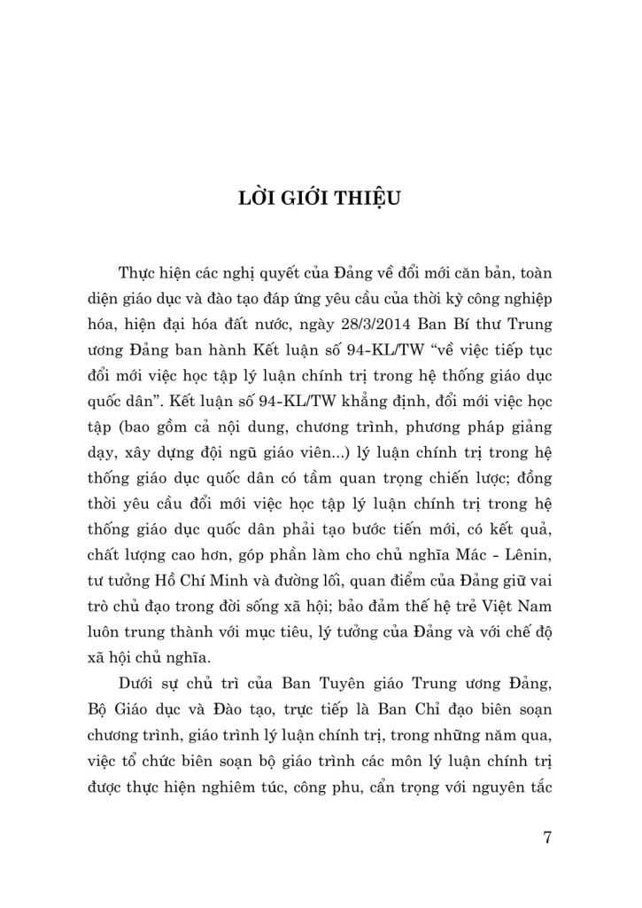 Giáo Trình Triết Học Mác - Lênin (Dành Cho Bậc Đại Học Hệ Không Chuyên Lý Luận Chính Trị)