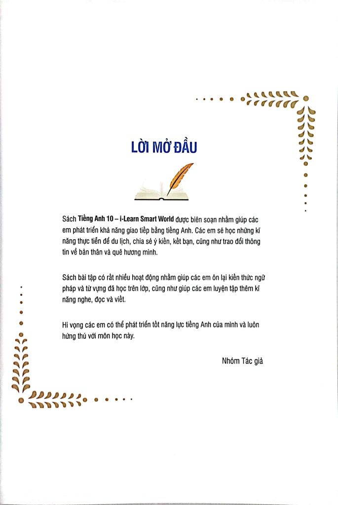 Tiếng Anh 10 I-Learn Smart World - Workbook (Sách Bài Tập)