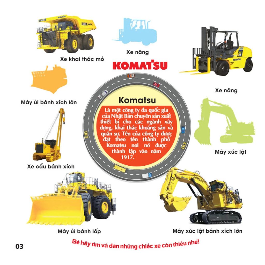 Trò Chơi Dán Hình IQ-EQ-CQ - Sticker - Xe Công Trình - Tập 2