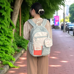 Balo Đi Học Nữ Binbes Phong Cách Nhật Nhẹ, Chống Gù, Màu Pastel, Đựng Laptop, Đi Làm Và Du Lịch