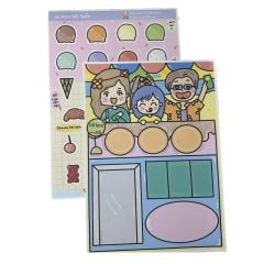 Bộ Tranh Tương Tác Cô Tiên Xanh - Xe Bán Kem Di Động Bãi Biển