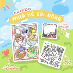 Bộ Tranh Tương Tác Cô Tiên Xanh - Combo Mùa Hè Sôi Động