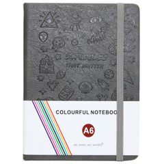 Sổ Bìa Da A6 - Kẻ Ngang - 192 Trang 80gsm - Depai A664-10 - Màu Xám
