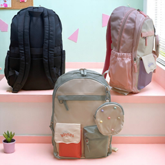 Balo Đi Học Nữ Binbes Phong Cách Nhật Nhẹ, Chống Gù, Màu Pastel, Đựng Laptop, Đi Làm Và Du Lịch