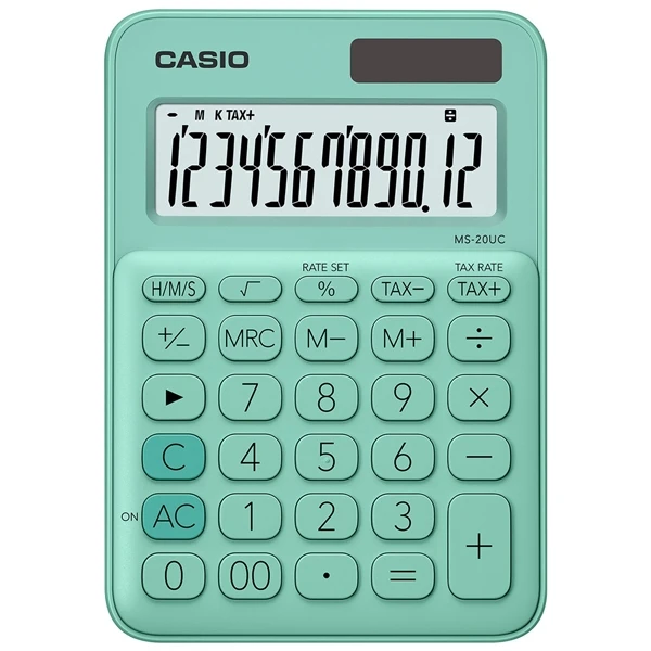Máy Tính Văn Phòng Casio MS 20UC - GN + Bút Ngẫu Nhiên